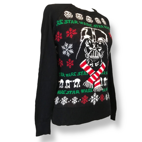 Women's Size XS Black STAR WARS Darth Vader In A Scarf Lucus Film LTD - Picture 2 of 11